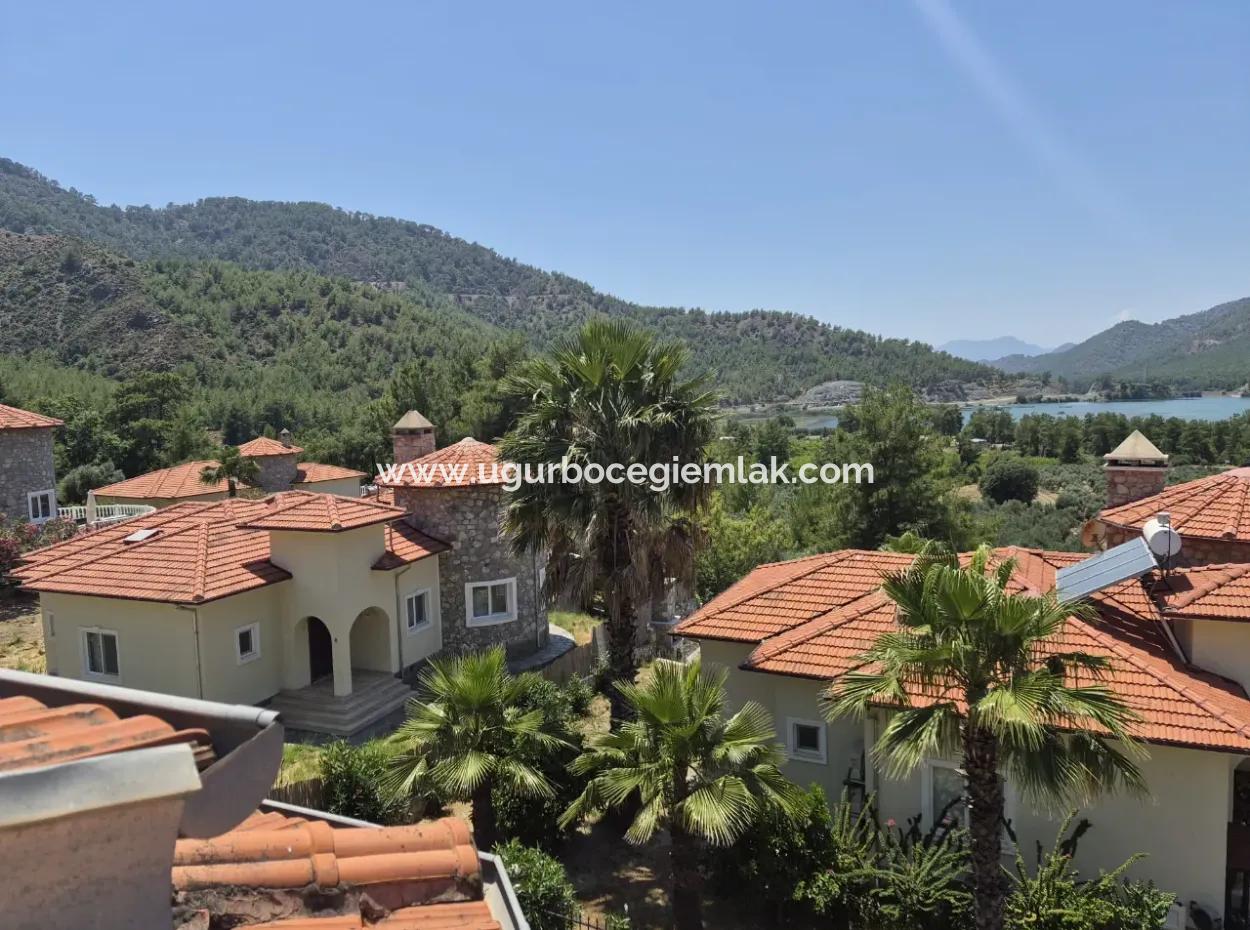 3 1 Twin Villa For Sale In Dalaman Akkaya Valley, Nature Peace And Site
